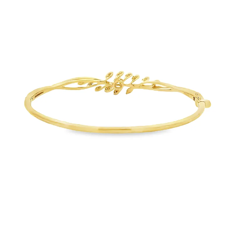 Delicate Gold Diamond Bangle Bracelet