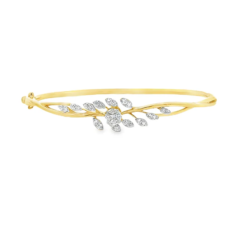 Delicate Gold Diamond Bangle Bracelet