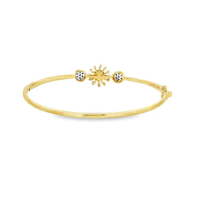 Delicate Gold Diamond Bangle Bracelet