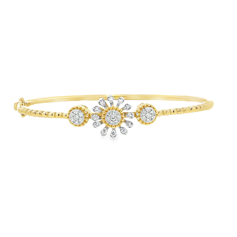 Delicate Gold Diamond Bangle Bracelet