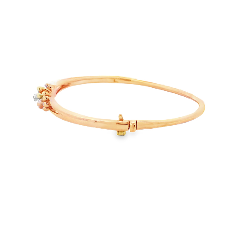 Gold Diamond Bangle Bracelet