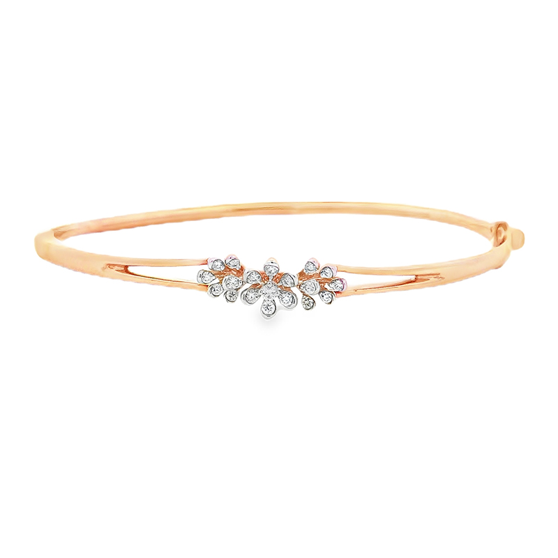 Gold Diamond Bangle Bracelet