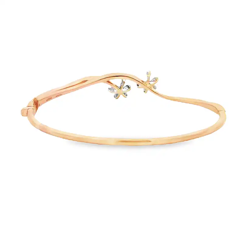 Gold Diamond Bangle Bracelet