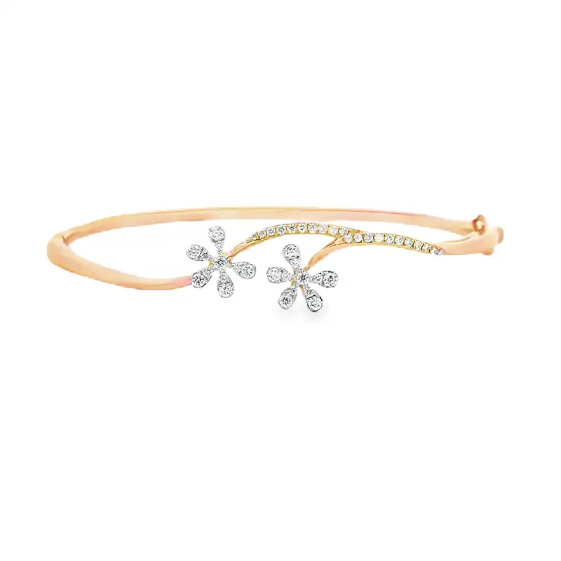 Gold Diamond Bangle Bracelet