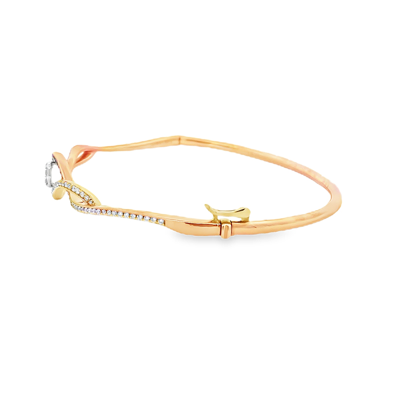 Gold Diamond Bangle Bracelet