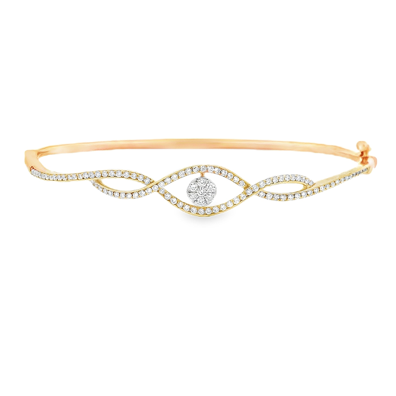 Gold Diamond Bangle Bracelet