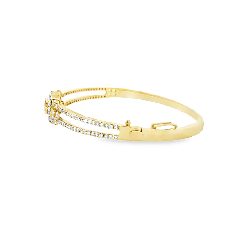 Delicate Gold Diamond Bangle Bracelet