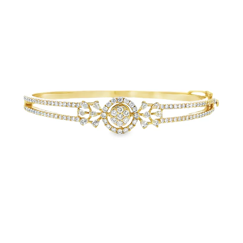 Delicate Gold Diamond Bangle Bracelet