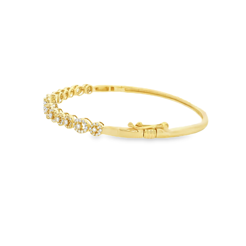 Delicate Gold Diamond Bangle Bracelet