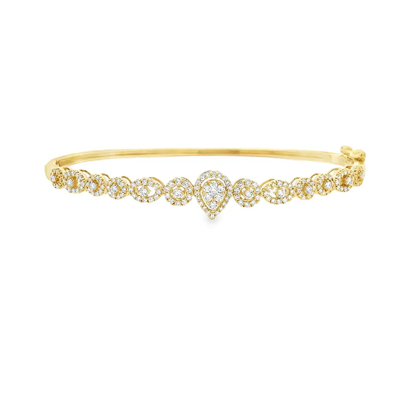 Delicate Gold Diamond Bangle Bracelet