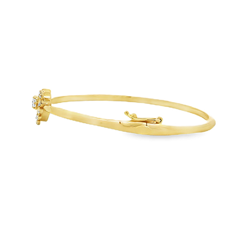 Delicate Gold Diamond Bangle Bracelet