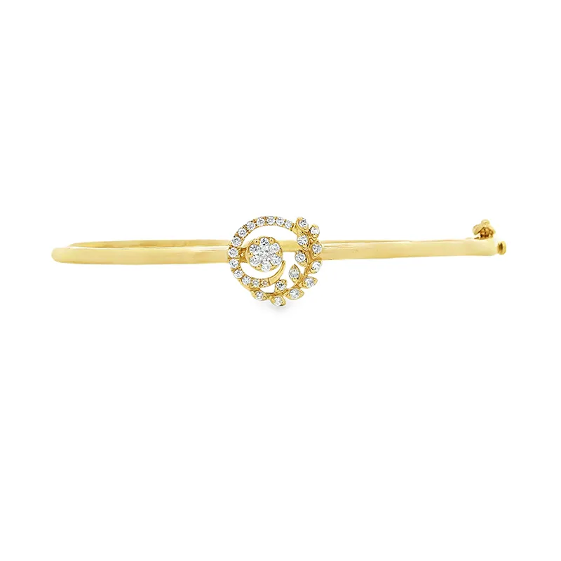 Delicate Gold Diamond Bangle Bracelet