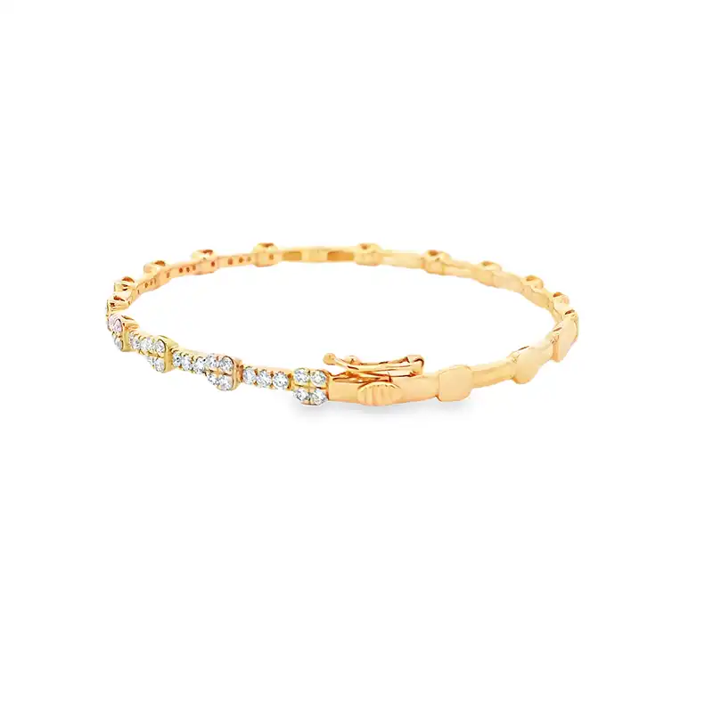 Gold Diamond Bangle Bracelet