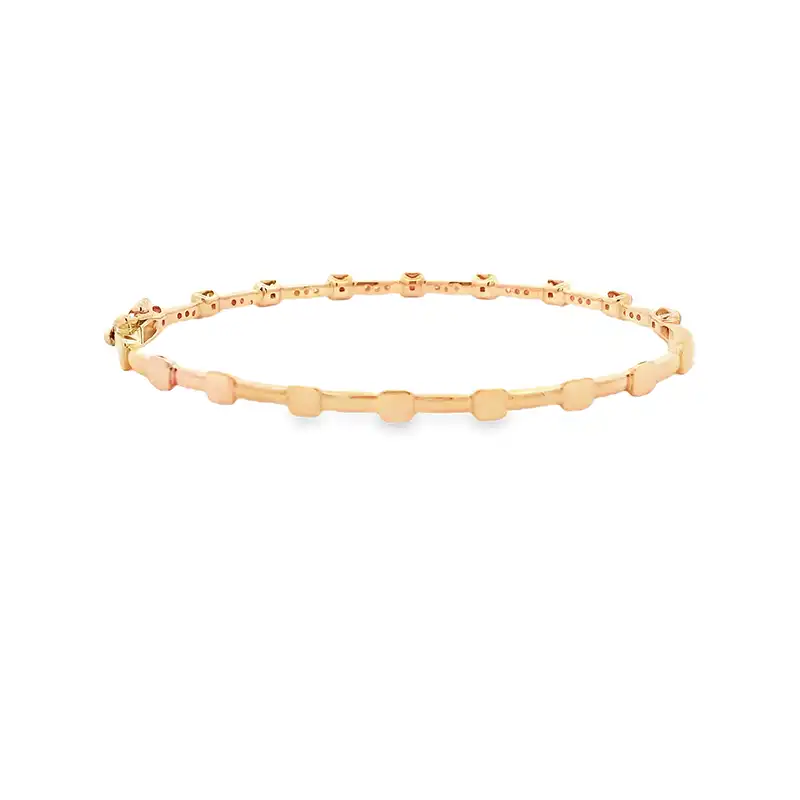 Gold Diamond Bangle Bracelet