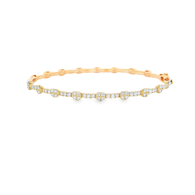 Gold Diamond Bangle Bracelet