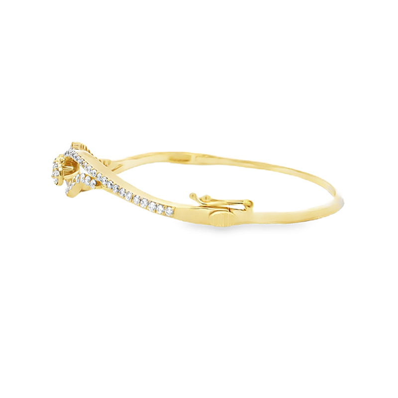 Delicate Gold Diamond Bangle Bracelet