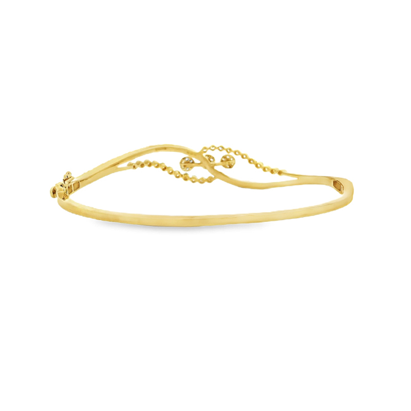 Delicate Gold Diamond Bangle Bracelet