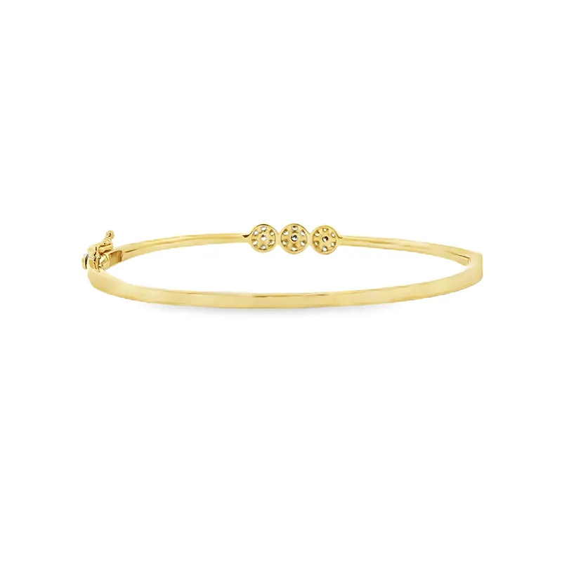 Delicate Gold Diamond Bangle Bracelet