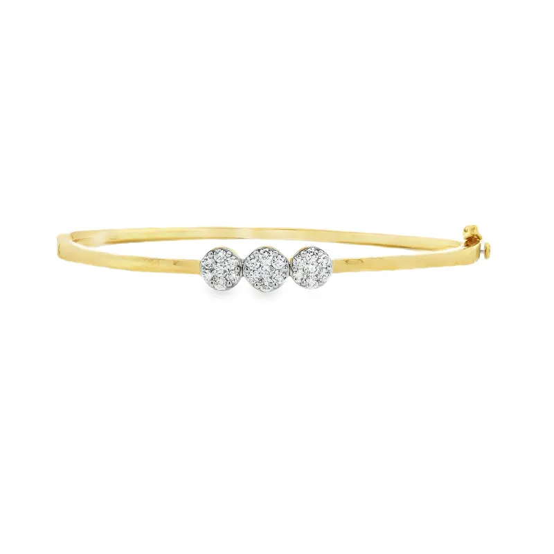 Delicate Gold Diamond Bangle Bracelet