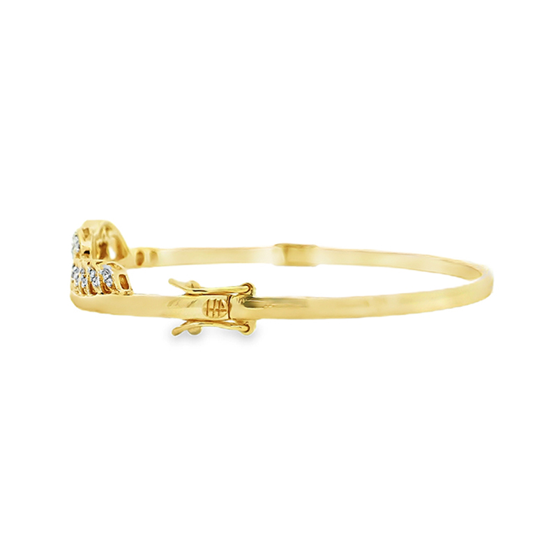 Delicate Gold Diamond Bangle Bracelet