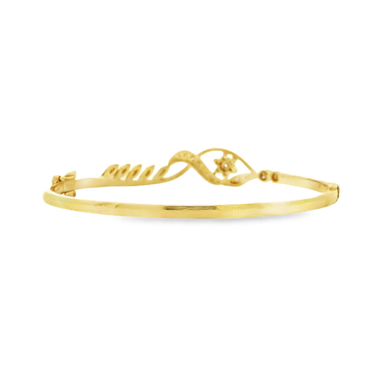 Delicate Gold Diamond Bangle Bracelet