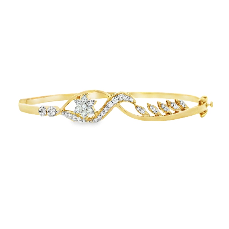 Delicate Gold Diamond Bangle Bracelet