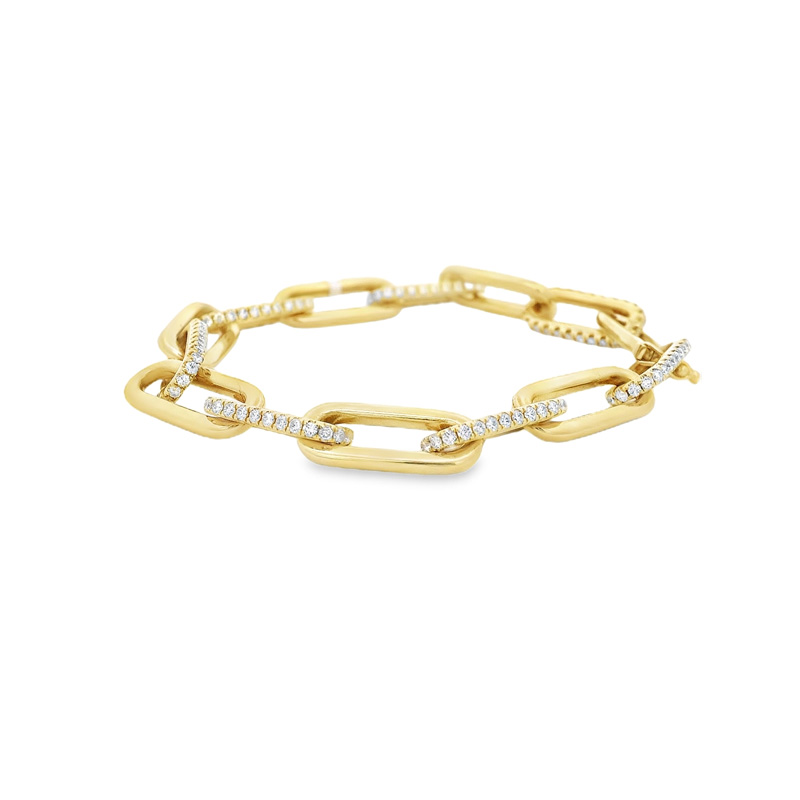 Elegant Gold Diamond Chain Bracelet