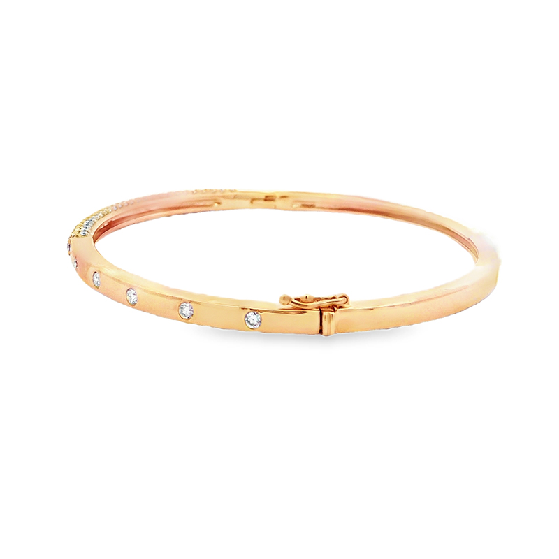 Gold Diamond Bangle Bracelet