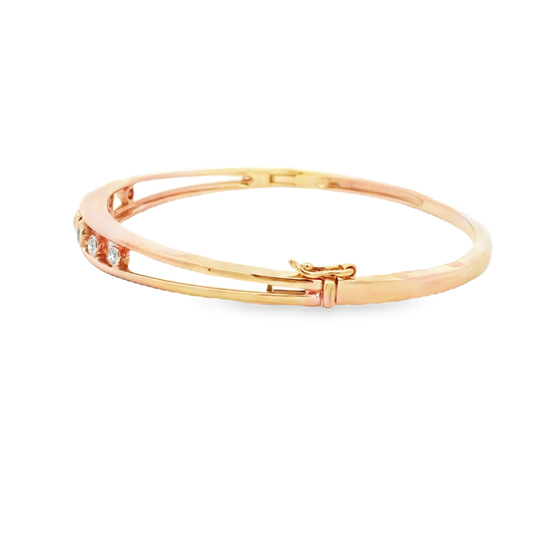 Gold Diamond Bangle Bracelet