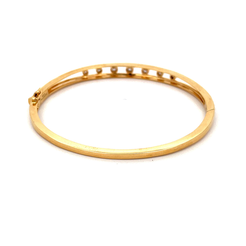 Elegant Gold Diamond Bangle Bracelet