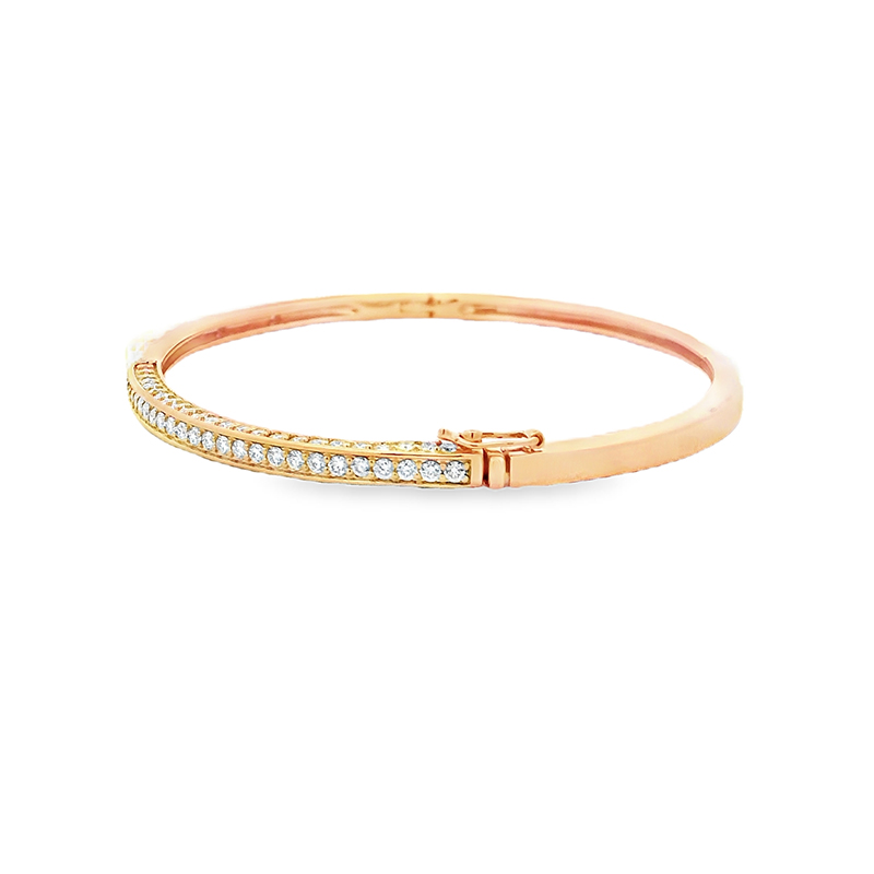 Gold Diamond Bangle Bracelet