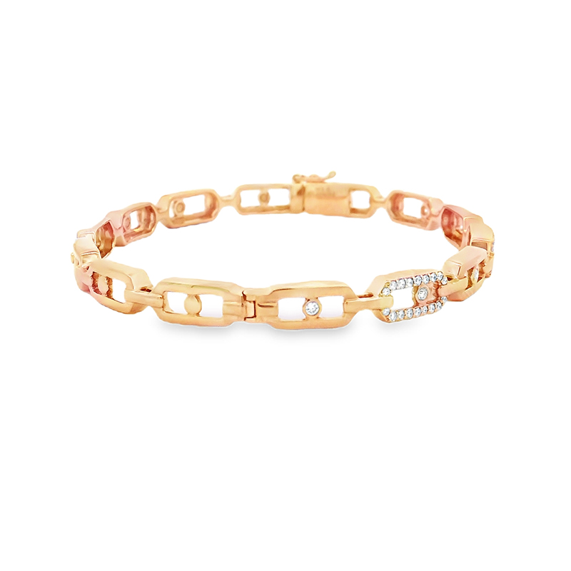 Gold Diamond Bangle Bracelet