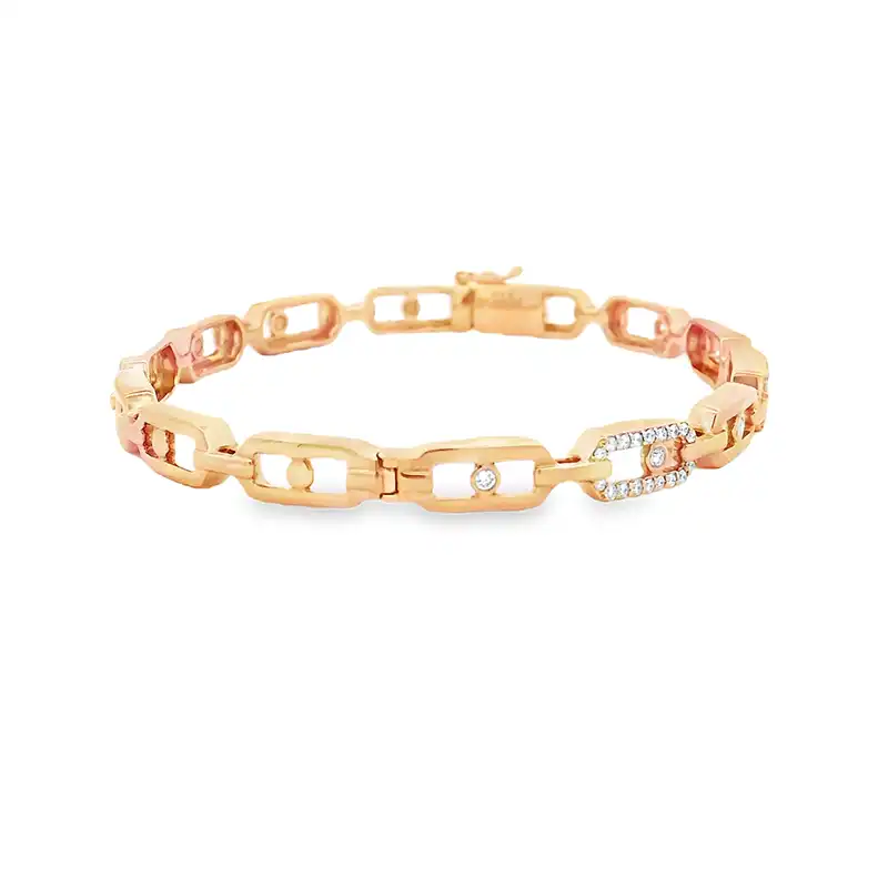 Gold Diamond Bangle Bracelet