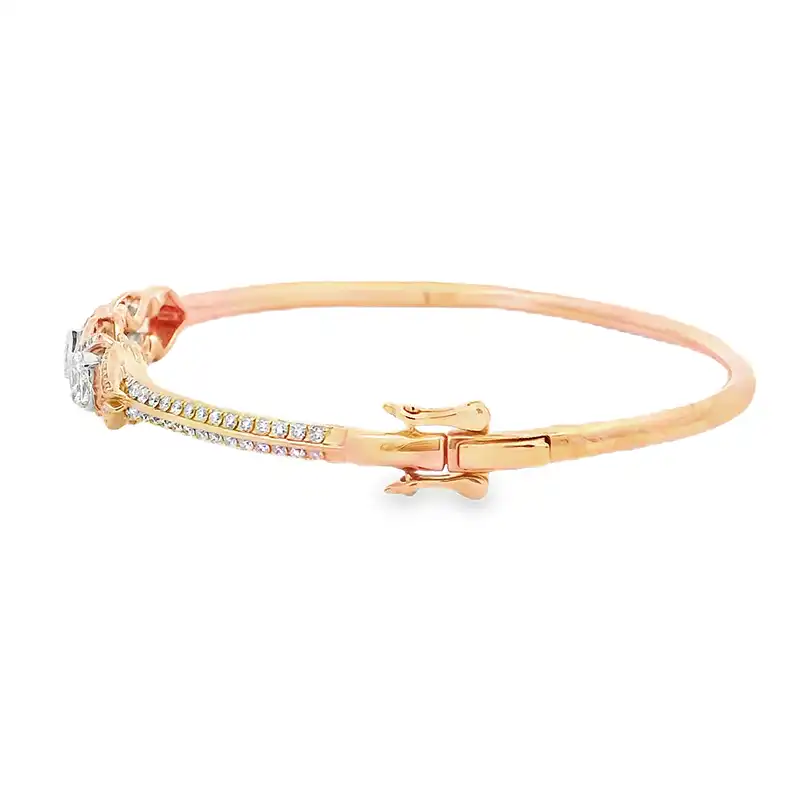 Gold Diamond Bangle Bracelet