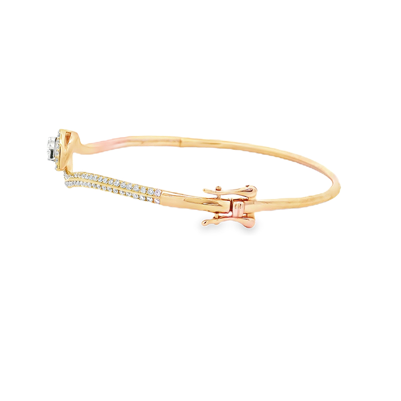 Gold Diamond Bangle Bracelet