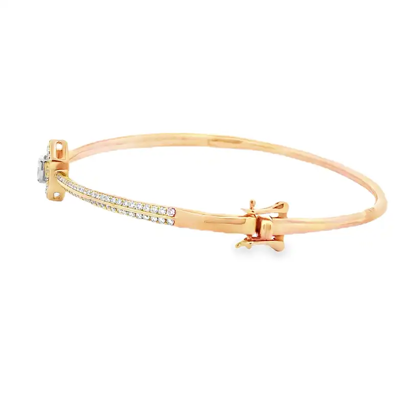 Gold Diamond Bangle Bracelet