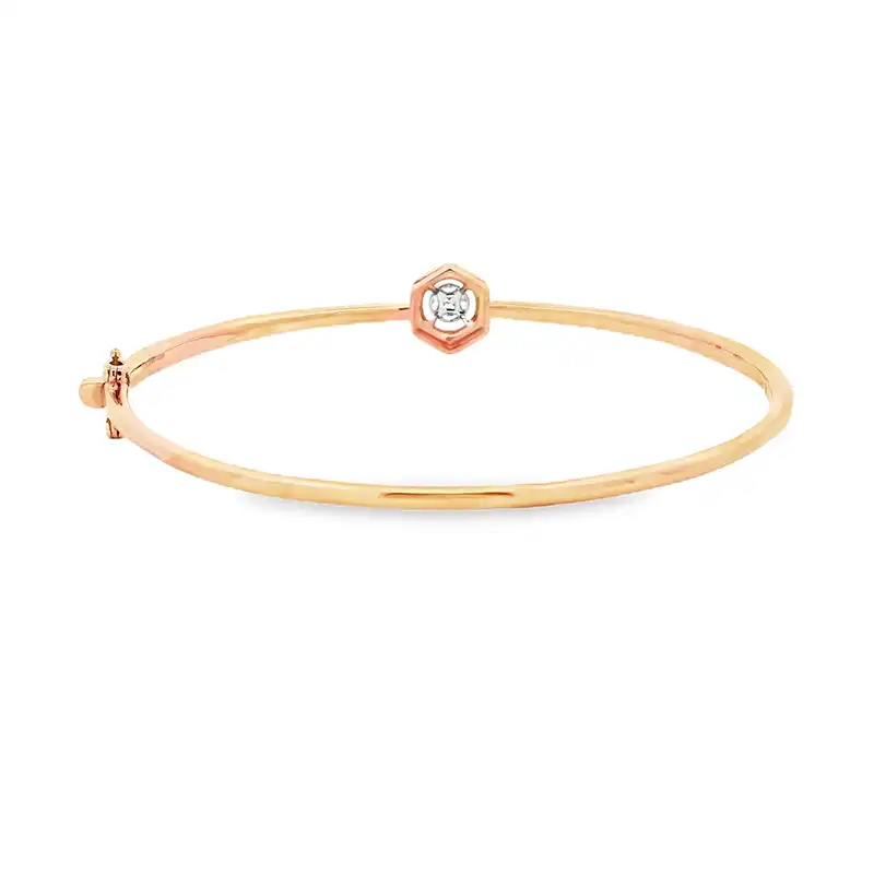 Gold Diamond Bangle Bracelet