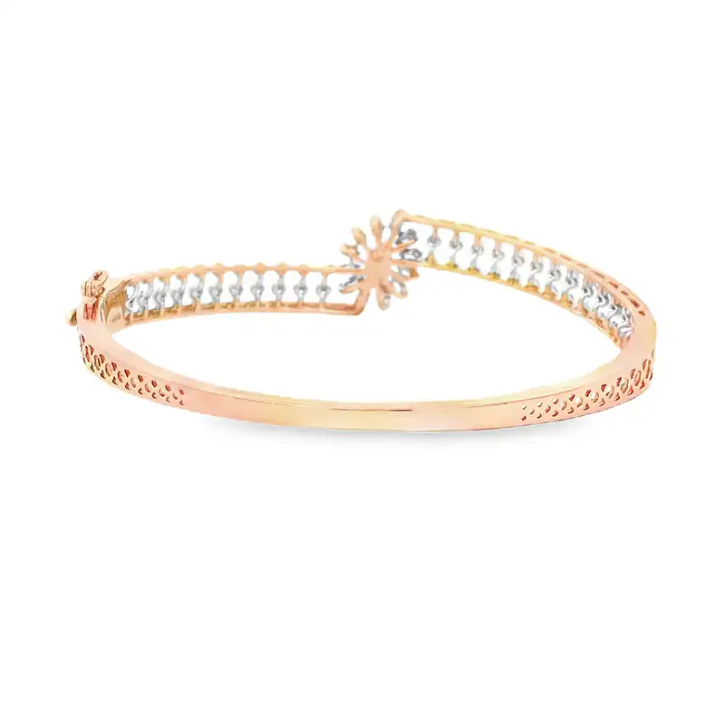 Gold Diamond Bangle Bracelet