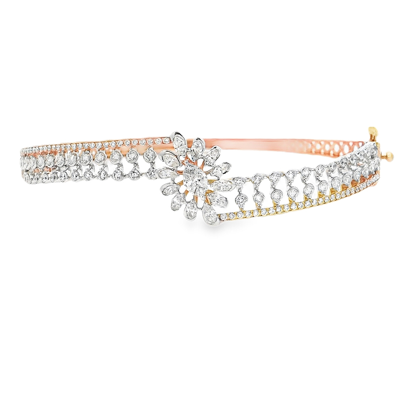 Gold Diamond Bangle Bracelet