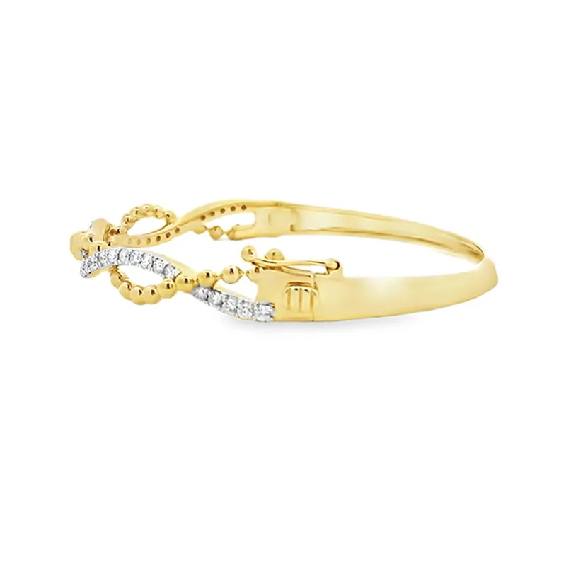 Delicate Gold Diamond Bangle Bracelet