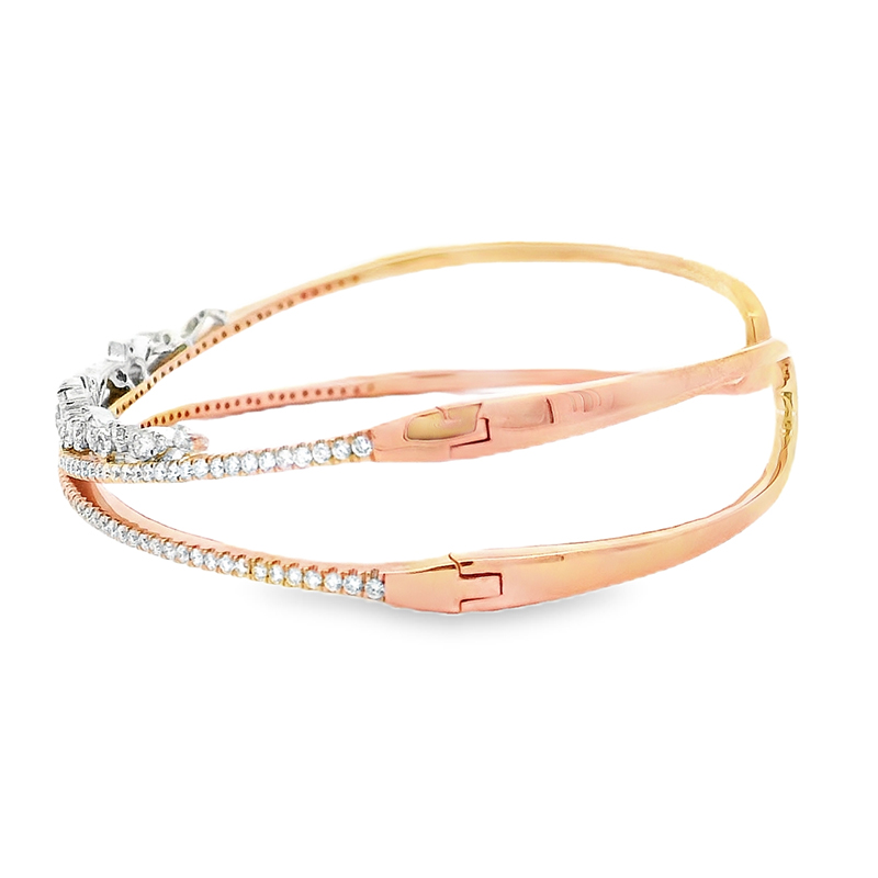 Gold Diamond Bangle Bracelet