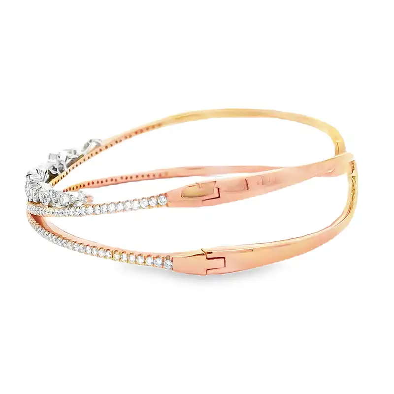 Gold Diamond Bangle Bracelet