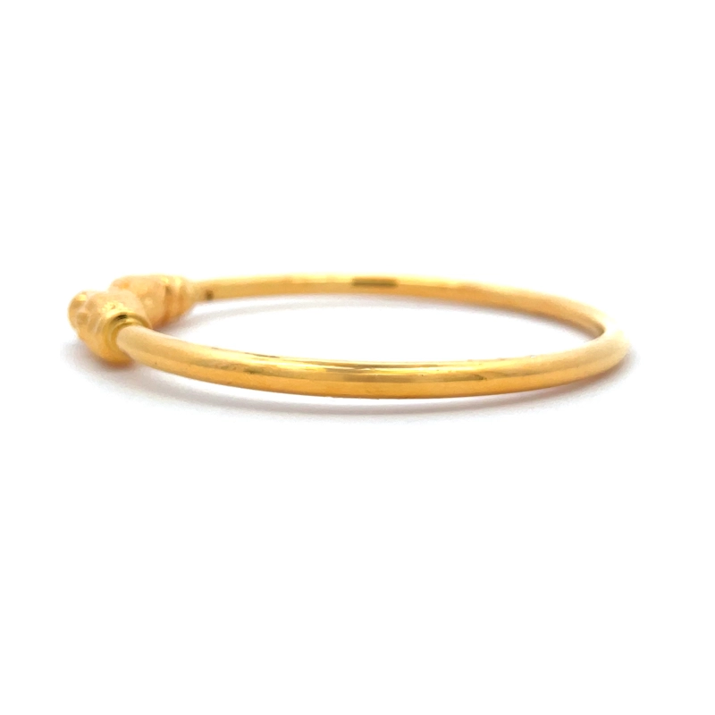 Plain 22K Gold Kada Bangles - Size 2.5