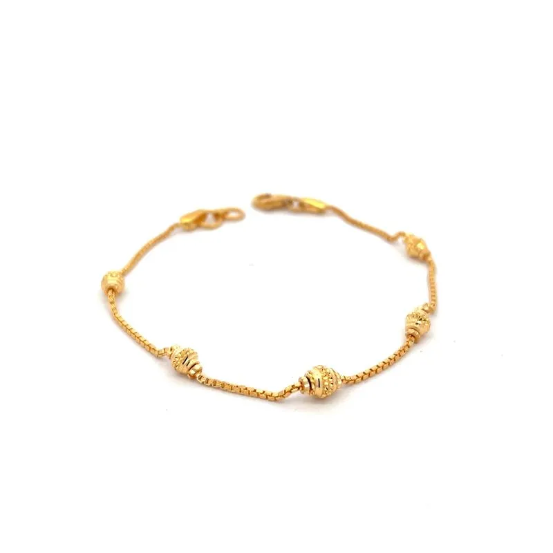 22K Yellow gold Bracelet - Length 7 inch