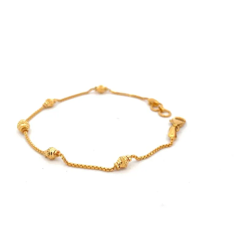 22K Yellow gold Bracelet - Length 7 inch