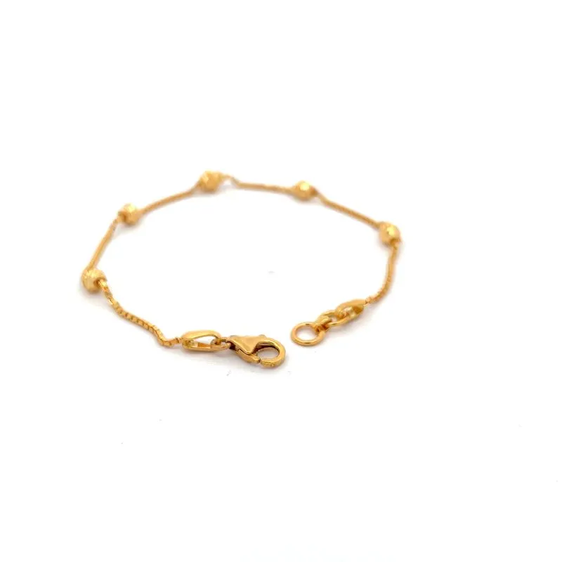 22K Yellow gold Bracelet - Length 7 inch