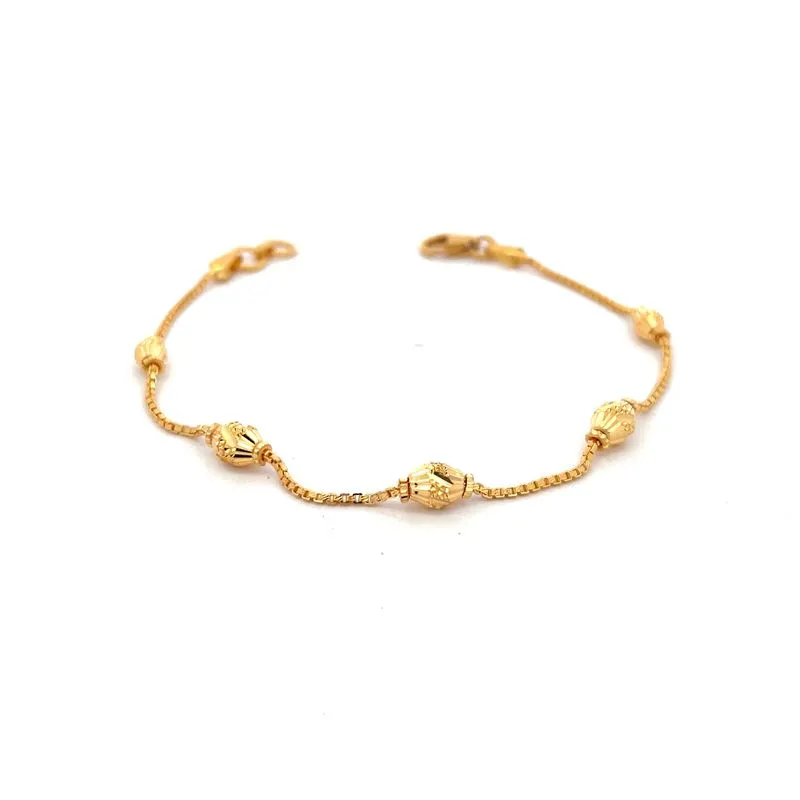 Elegant Gold Bracelet - Length 7 inch