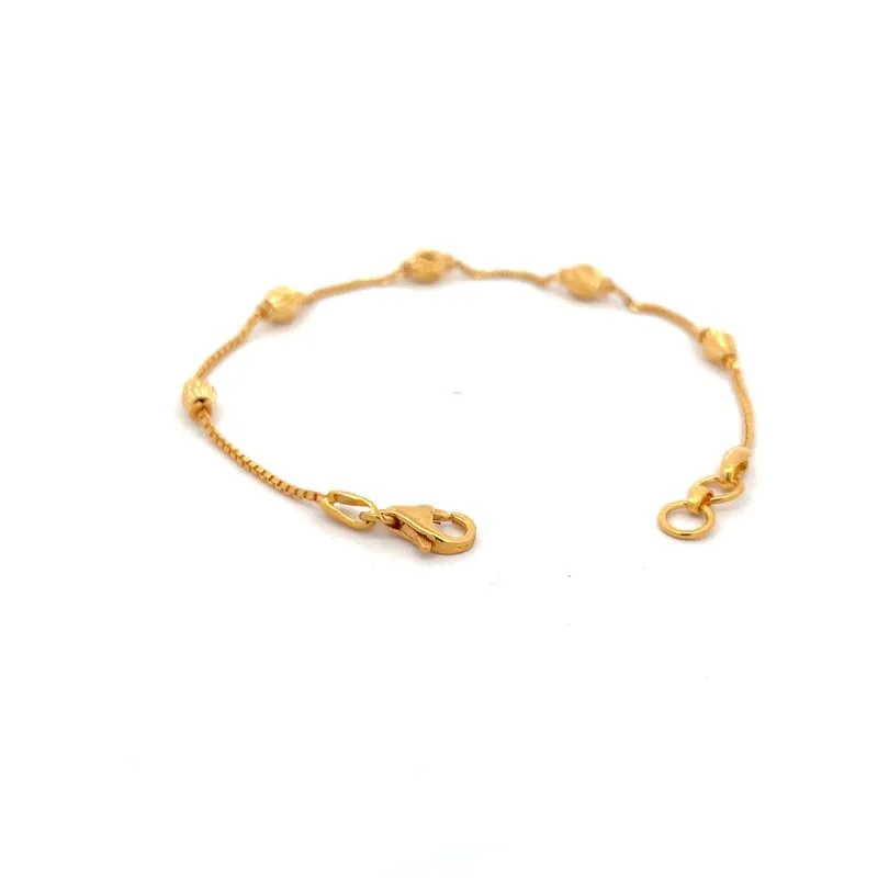 Elegant Gold Bracelet - Length 7 inch