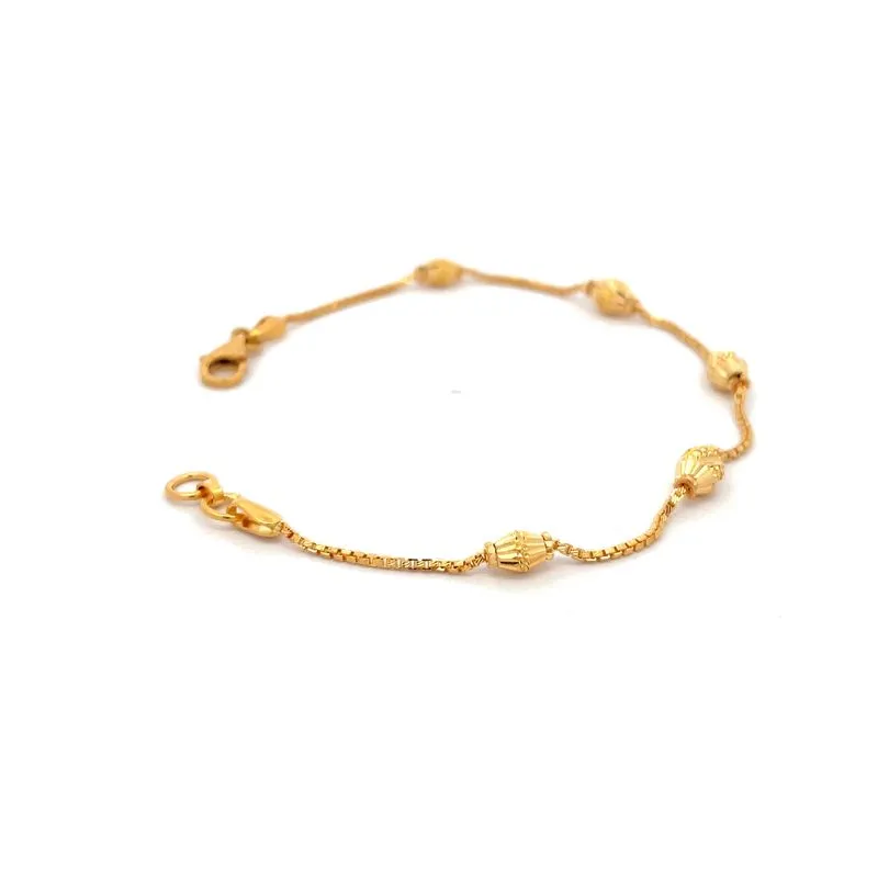 Elegant Gold Bracelet - Length 7 inch