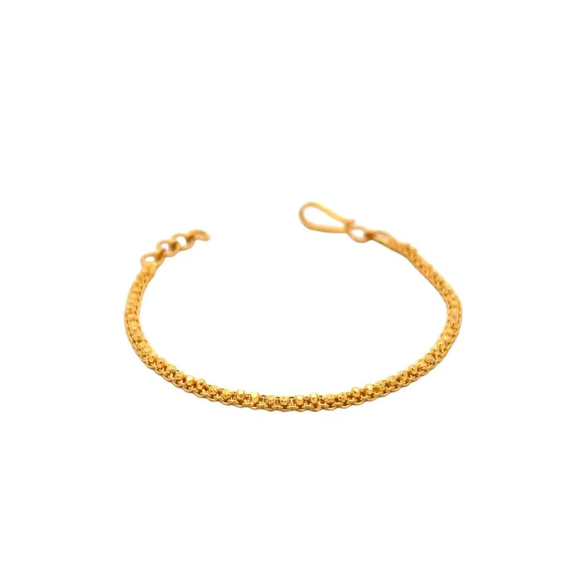 Elegant 22K Yellow gold Bracelet - 6 inch